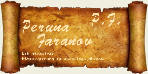 Peruna Faranov vizit kartica